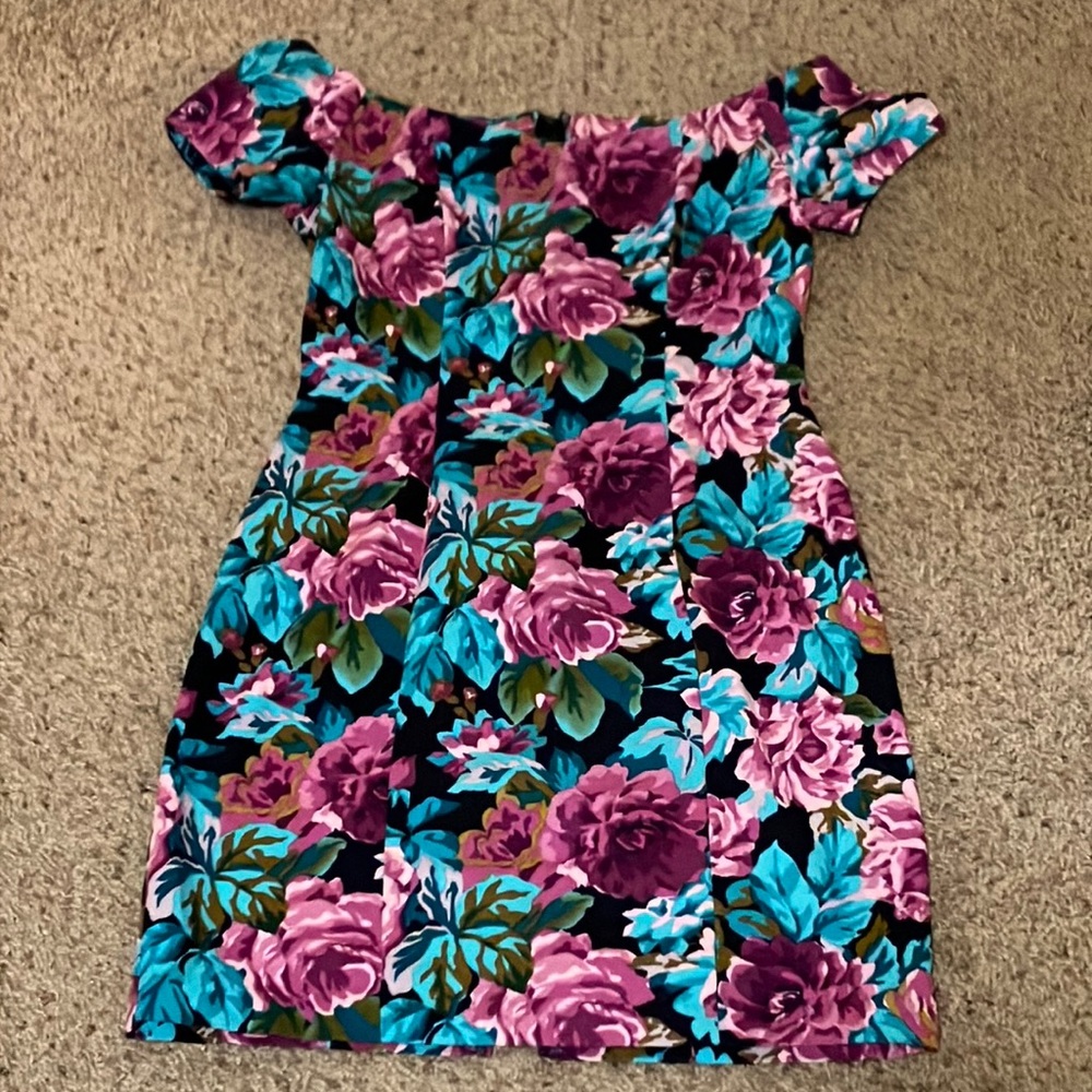 Vintage 80s floral dress